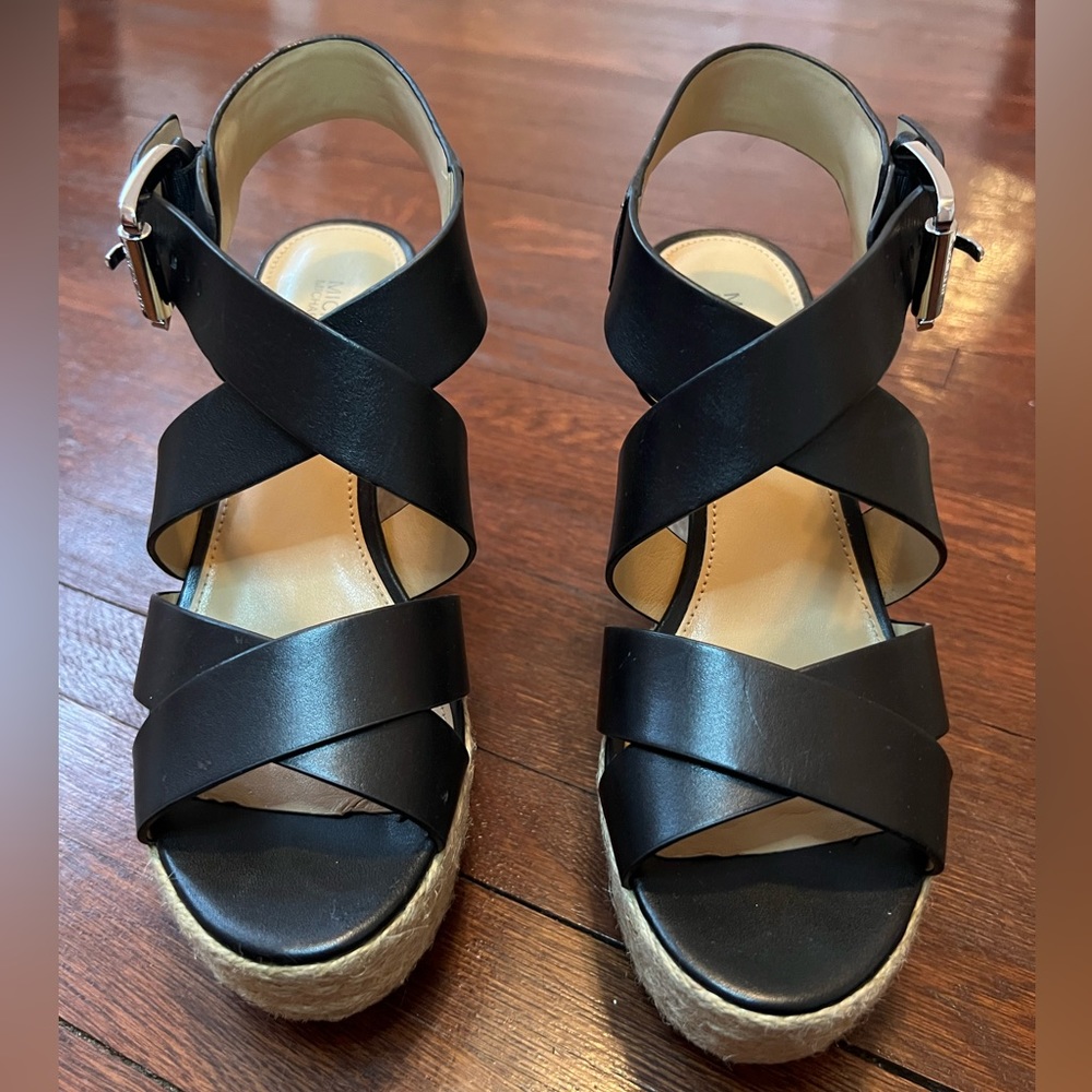 Michael Kors Celia Mid Wedge. Size 6.5. Only worn a couple times. EUC